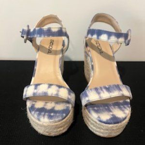 Blue & White Soda Espadrilles size 5 1/2